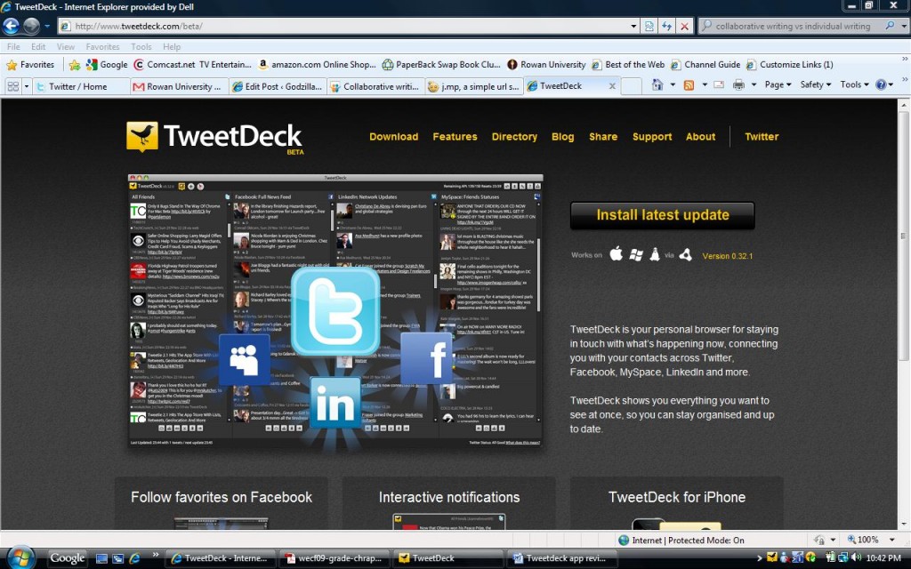 tweetdeck main page